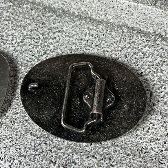 Handmade Vintage Hand Painted Belt Buckles Bundle Silver - Picture 5 of 5